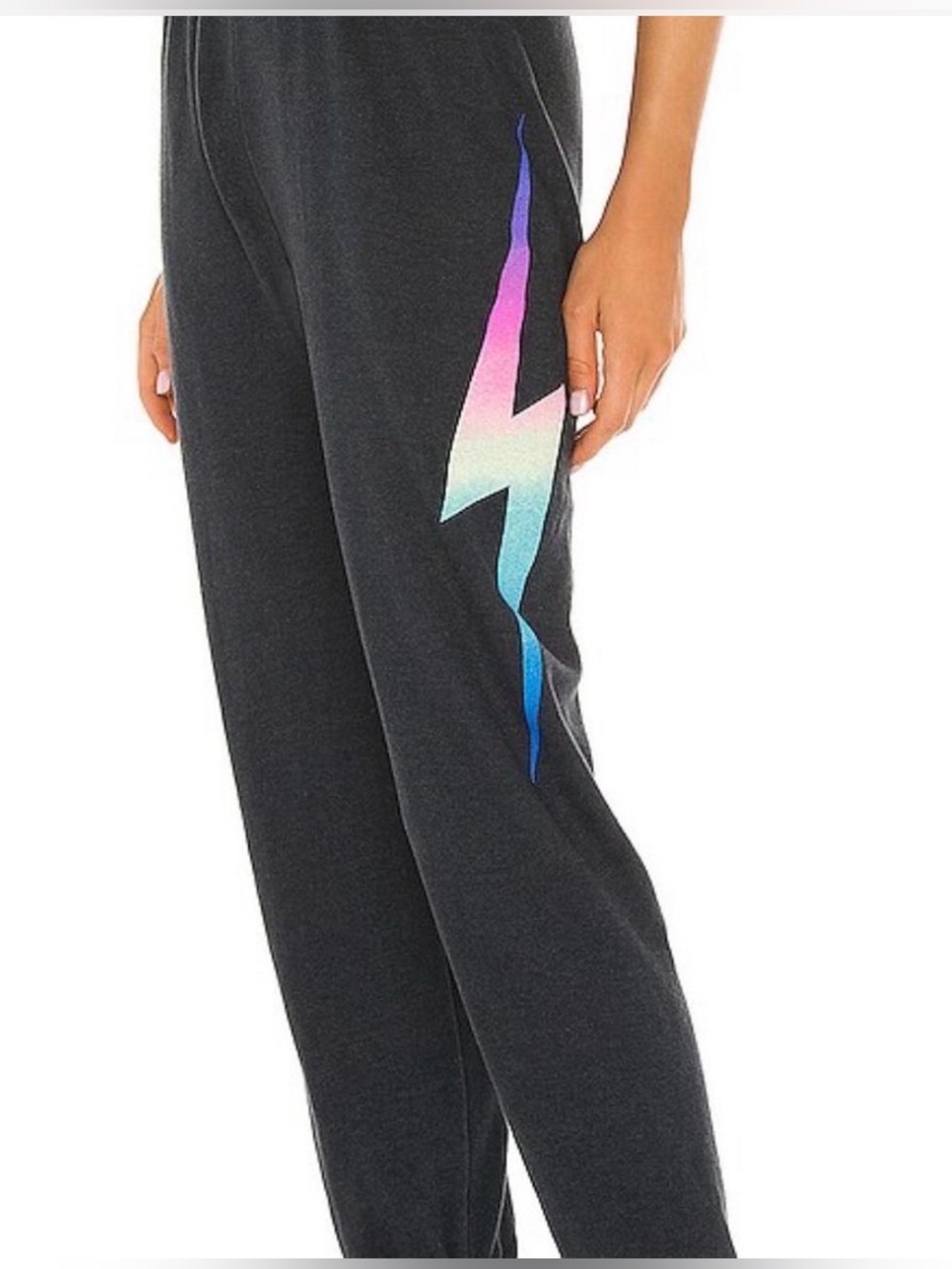 Aviator Nation Ombré Lightning Bolt Jogger Sweatpants Large Casual Loungewear